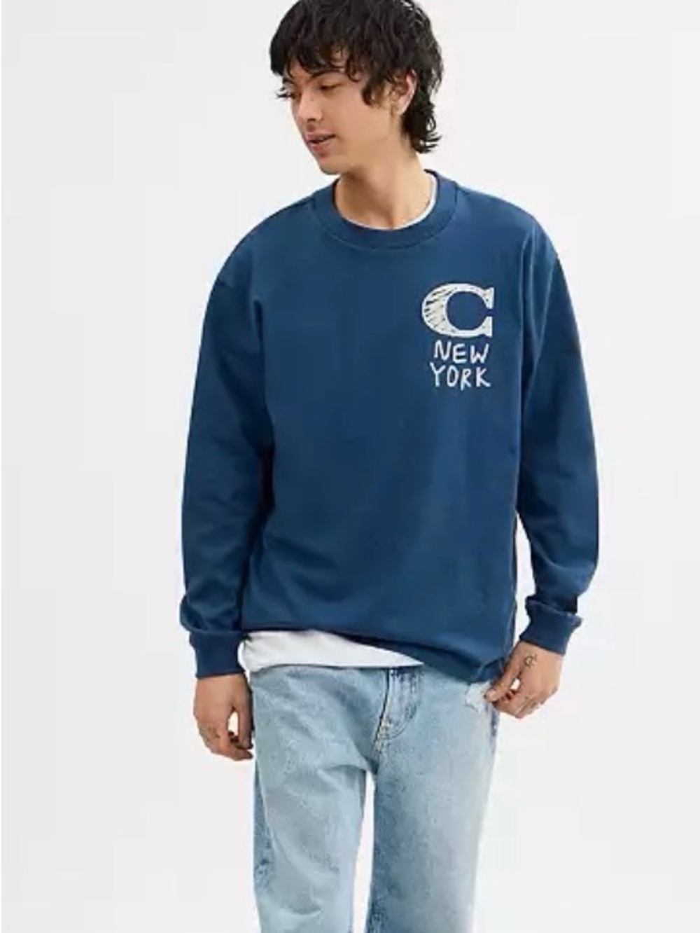 Men’s XXXL Coach New York long sleeve organic t shirt